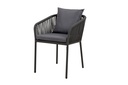 Juego comedor terraza 6 sillas Sylva gris oscuro