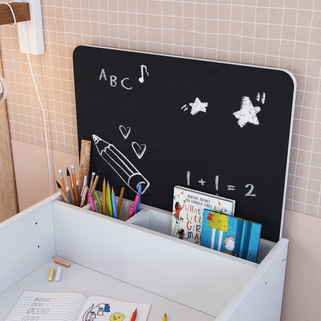 Escritorio infantil con Silla Le Petit blanco