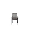 Juego comedor terraza 6 sillas Ely gris oscuro