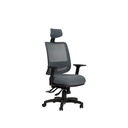 Silla oficina alta Saga gris