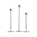 Set 3 candelabros plateados