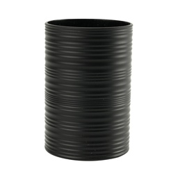 [230038786] Vaso plástico estriado negro